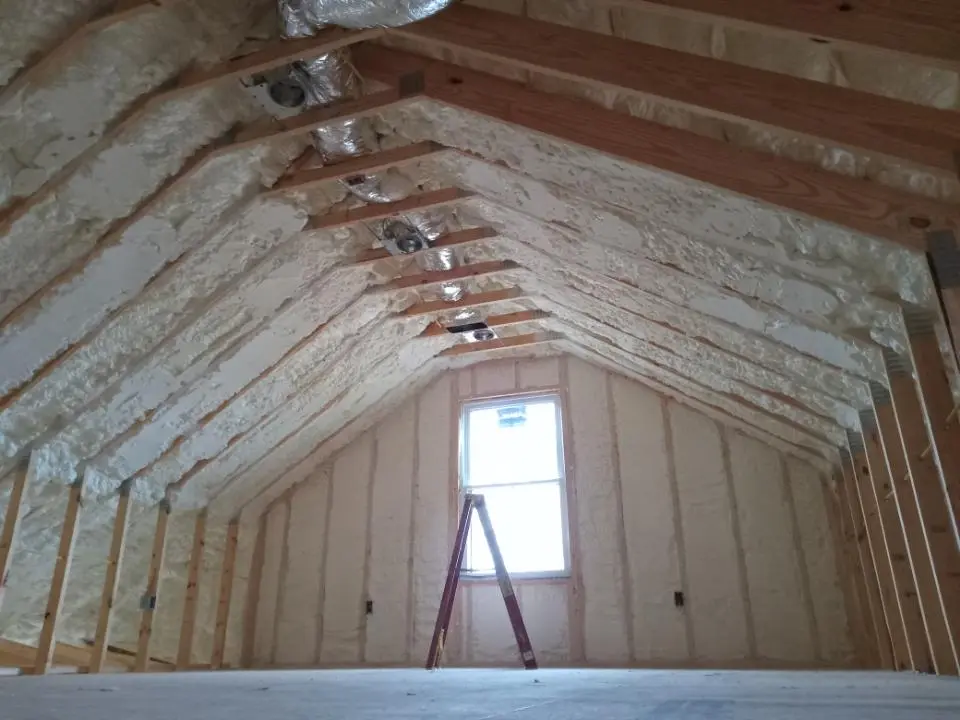 Spray foam roofing application for Crawl Space Insulation project in Peculiar